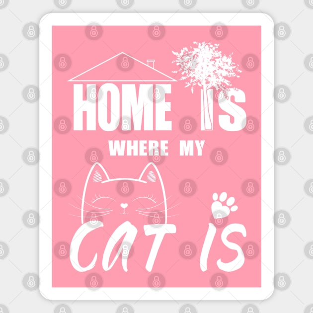 Home is where my Cat is Magnet by FunawayHit